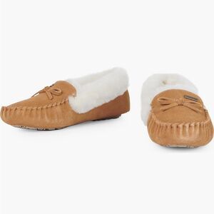 Barbour Maggie Genuine Shearling Slippers Camel size 7